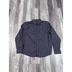 Size XXL - UNTUCKit Long Sleeve Shirt Valencay Navy Plaid